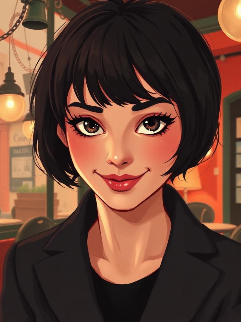 Stylized portrait inspired by Amélie