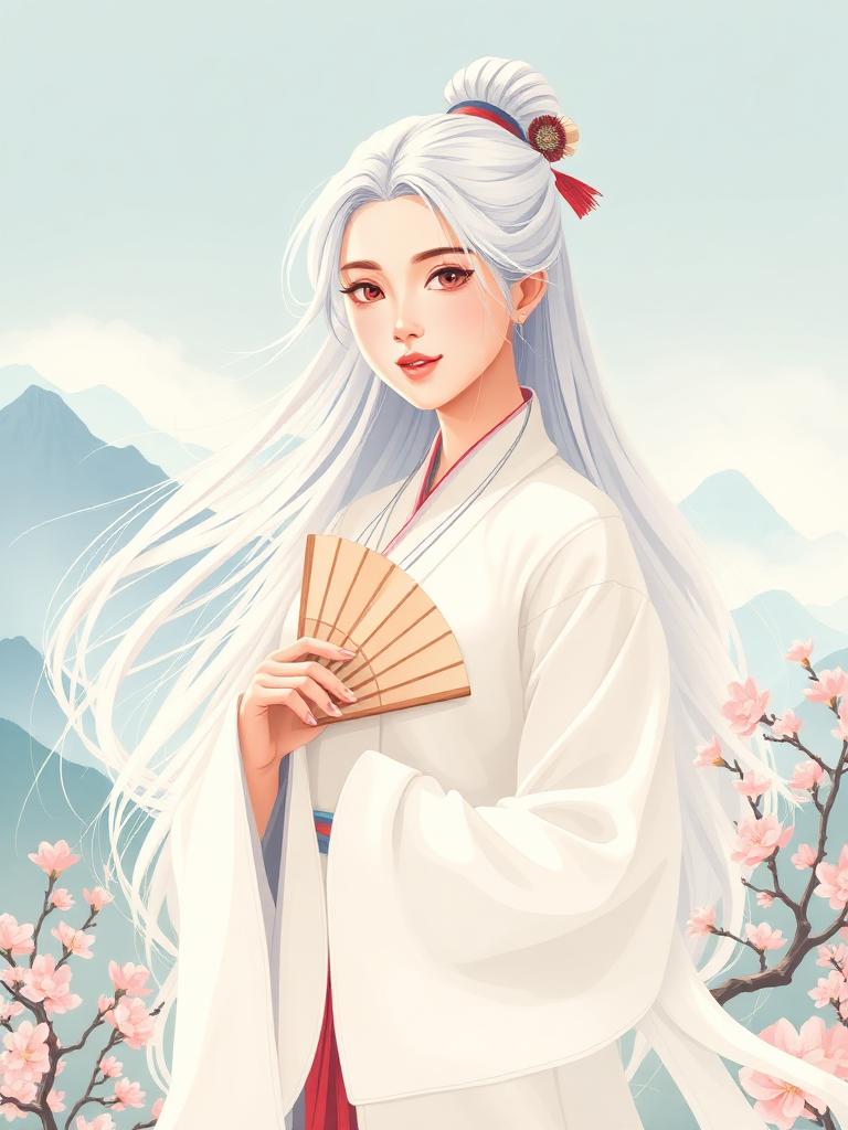 Stylized portrait inspired by Bai Fengxi