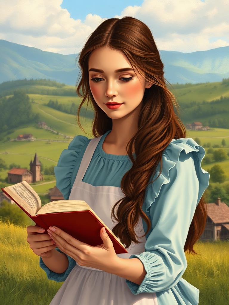Stylized portrait inspired by Belle