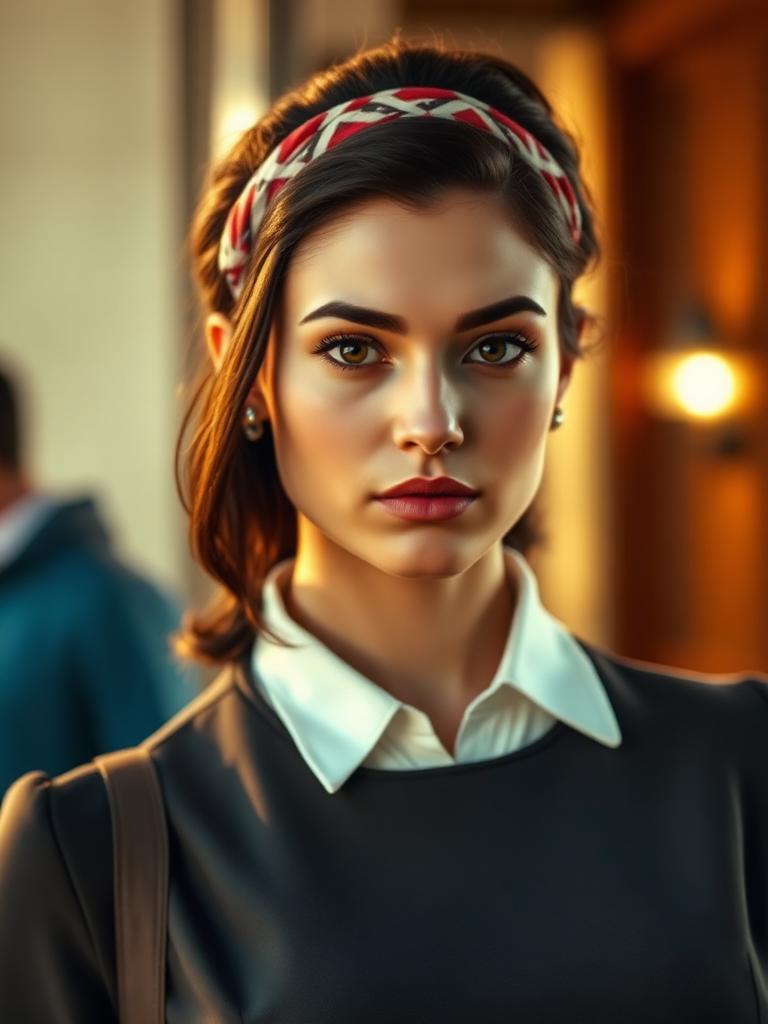 Stylized portrait inspired by Blair Waldorf