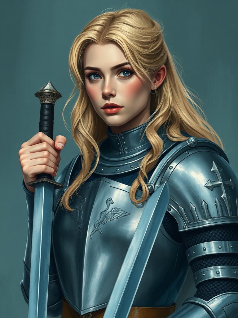 Stylized portrait inspired by Brienne of Tarth
