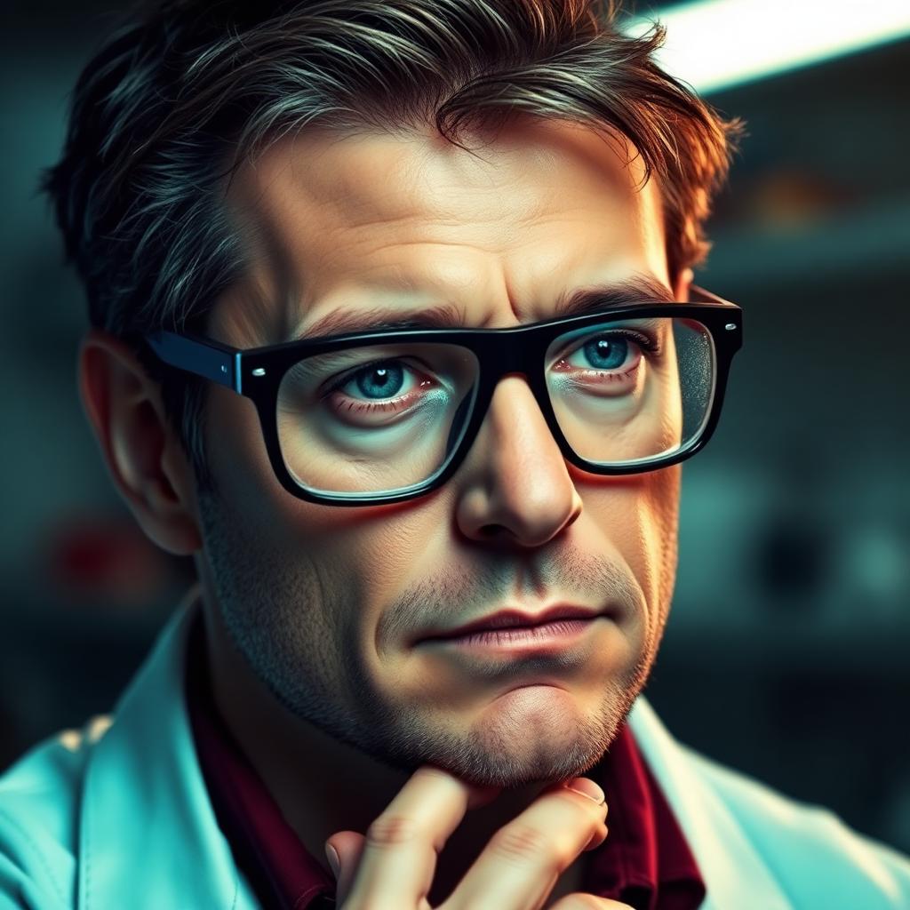 Stylized portrait inspired by Bruce Banner