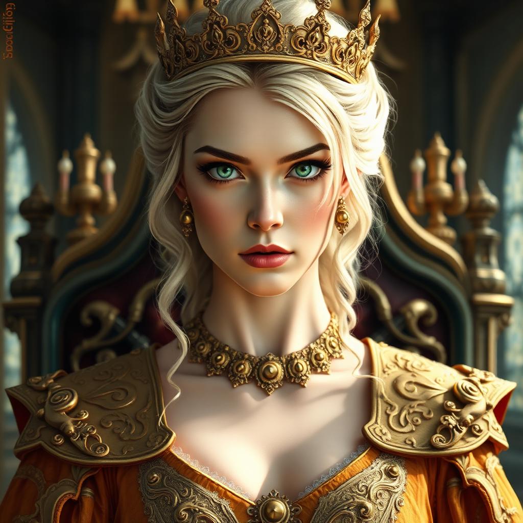 Stylized portrait inspired by Cersei Lannister