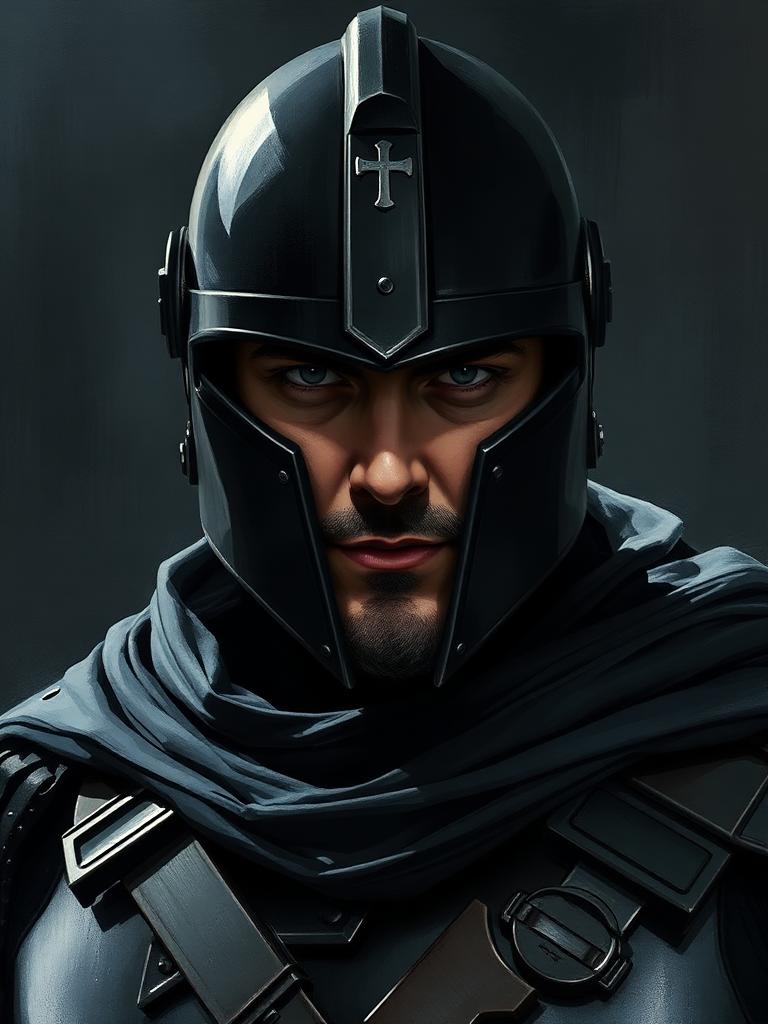 Stylized portrait inspired by Darth Vader