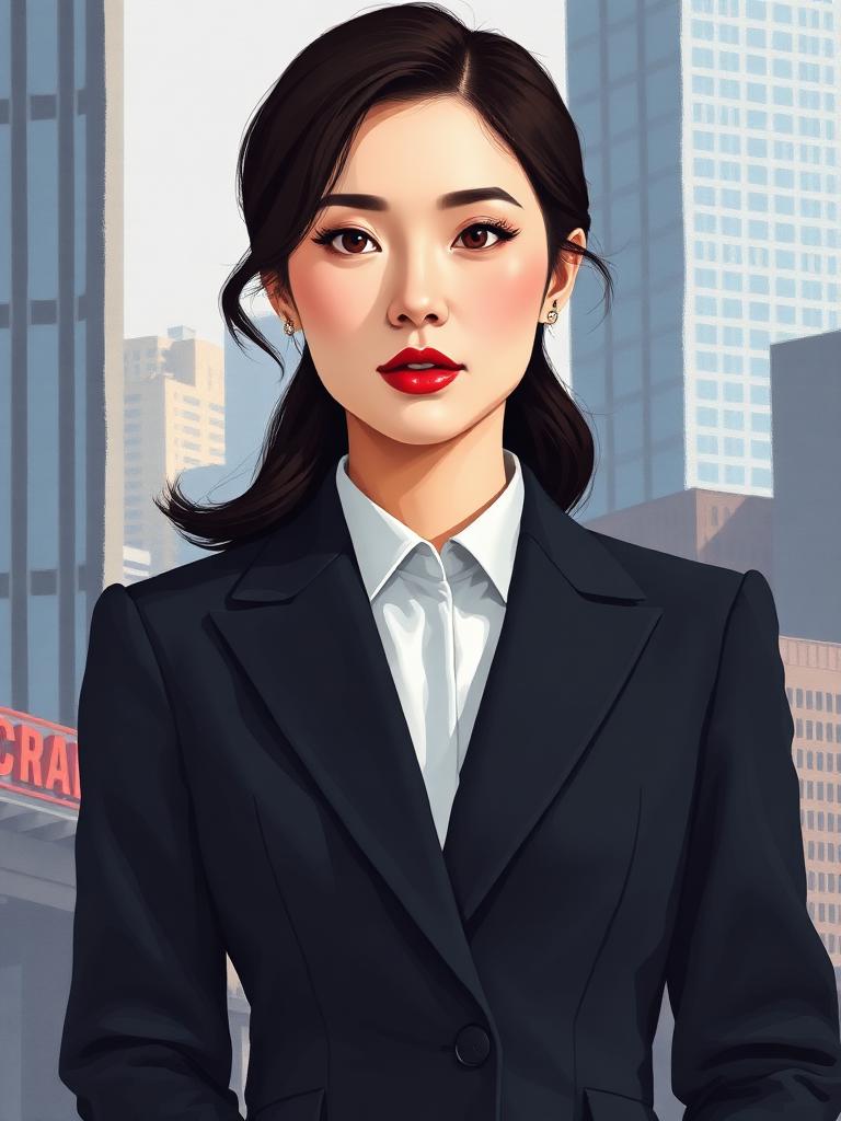 Stylized portrait inspired by Do Do-hee