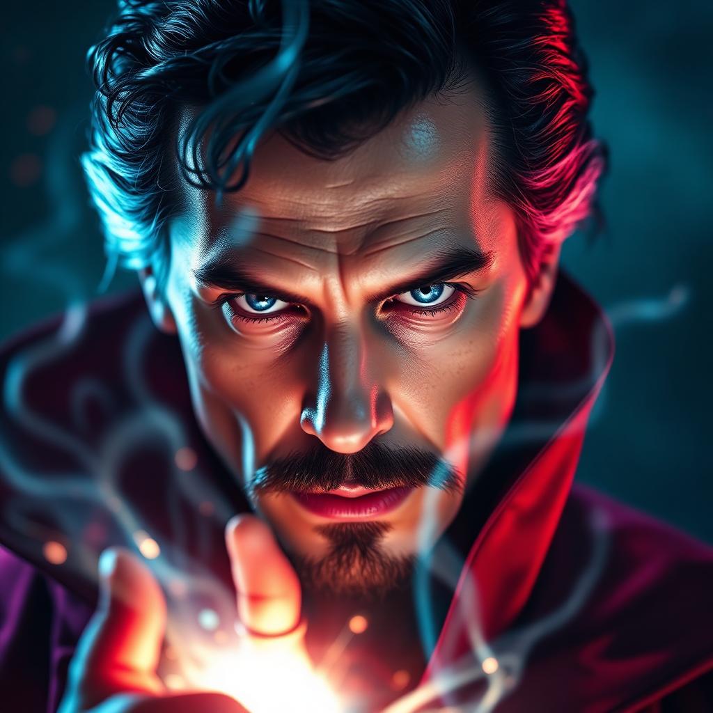 Stylized portrait inspired by Doctor Strange