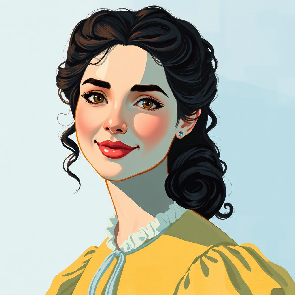 Stylized portrait inspired by Elizabeth Bennet