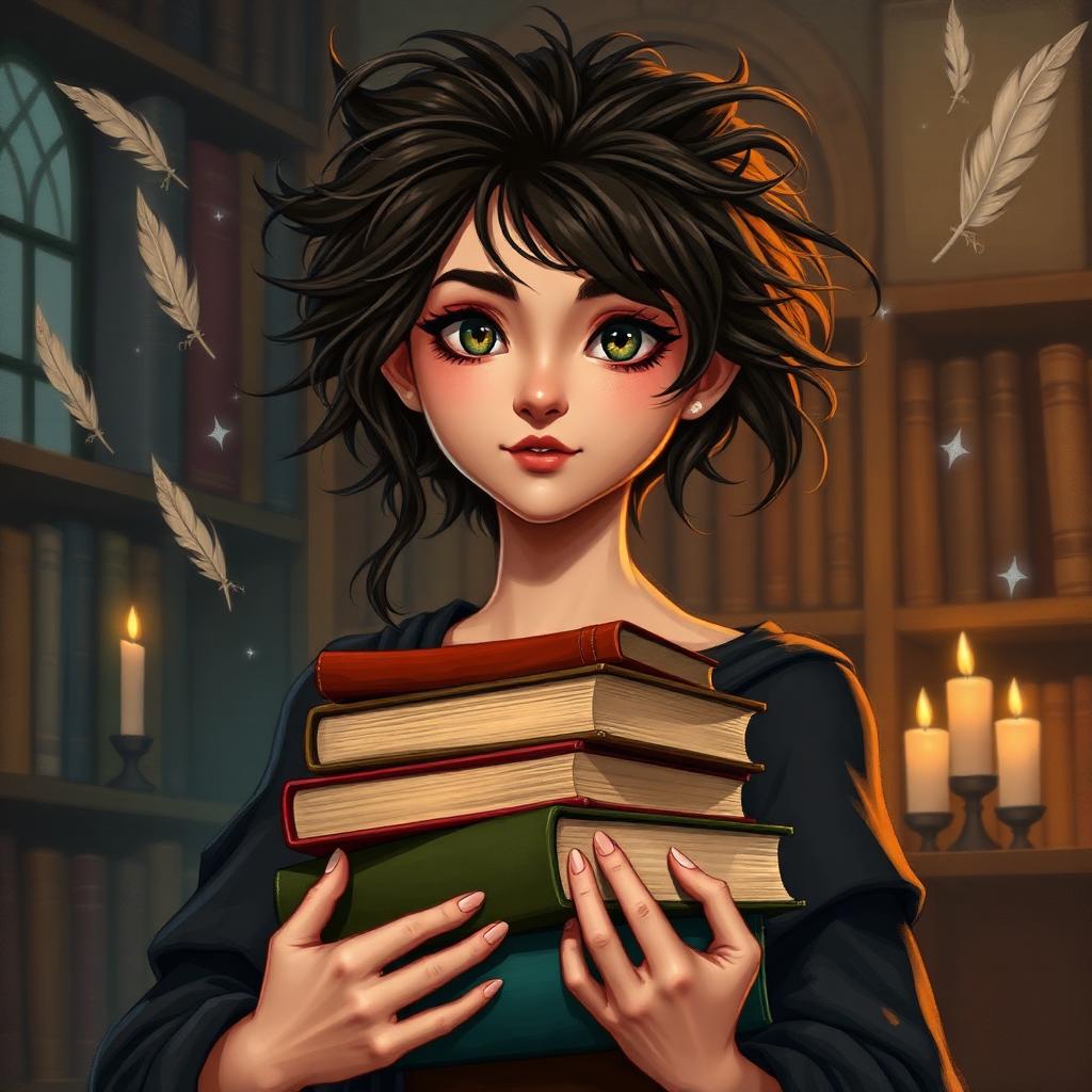 Stylized portrait inspired by Hermione Granger