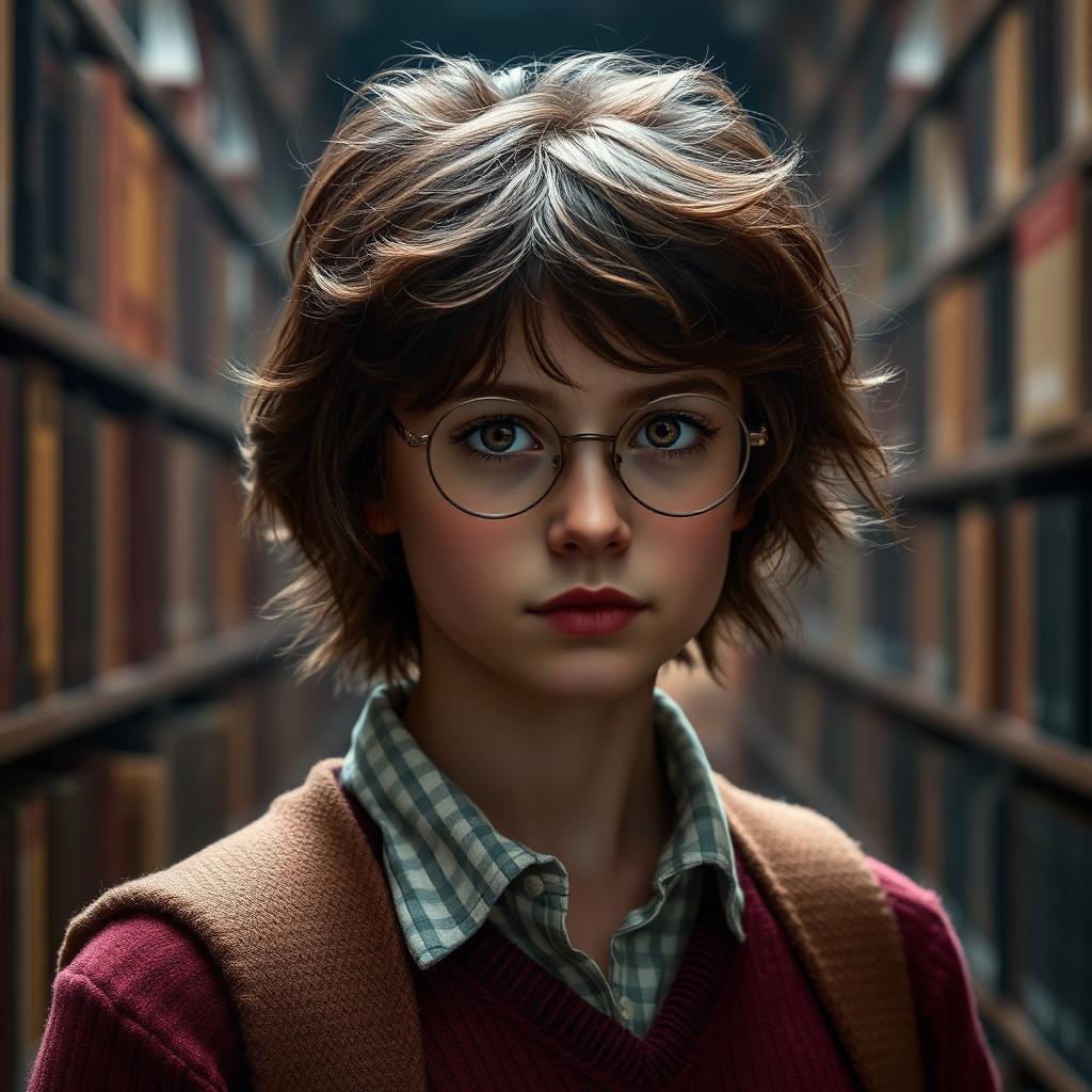 Stylized portrait inspired by Hermione Granger