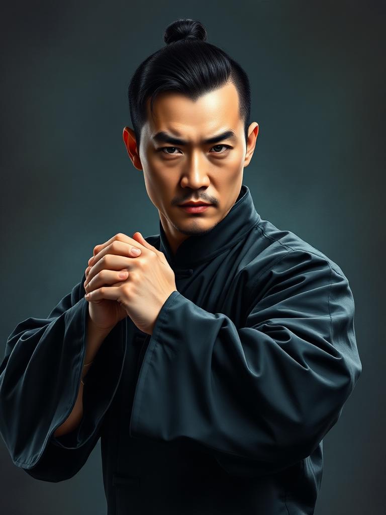 Stylized portrait inspired by Ip Man