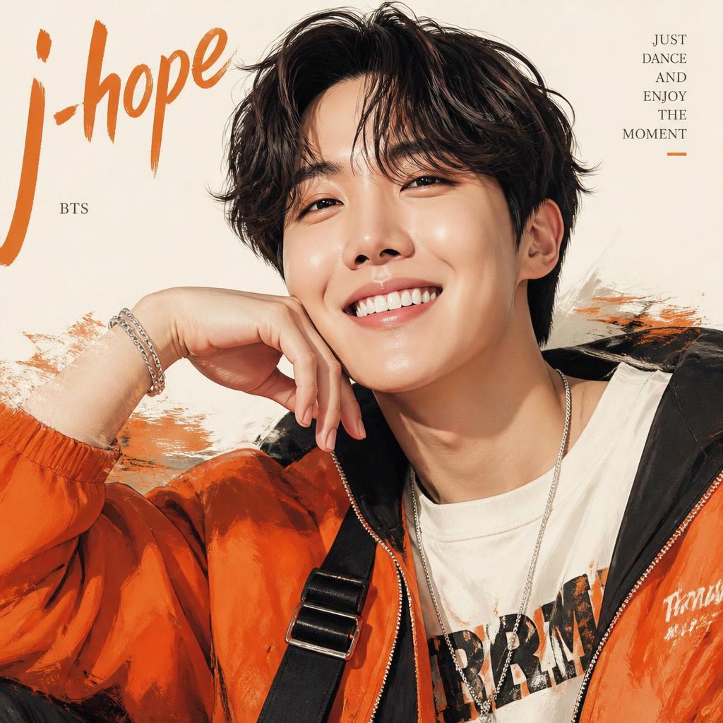 Stylized portrait inspired by J-Hope
