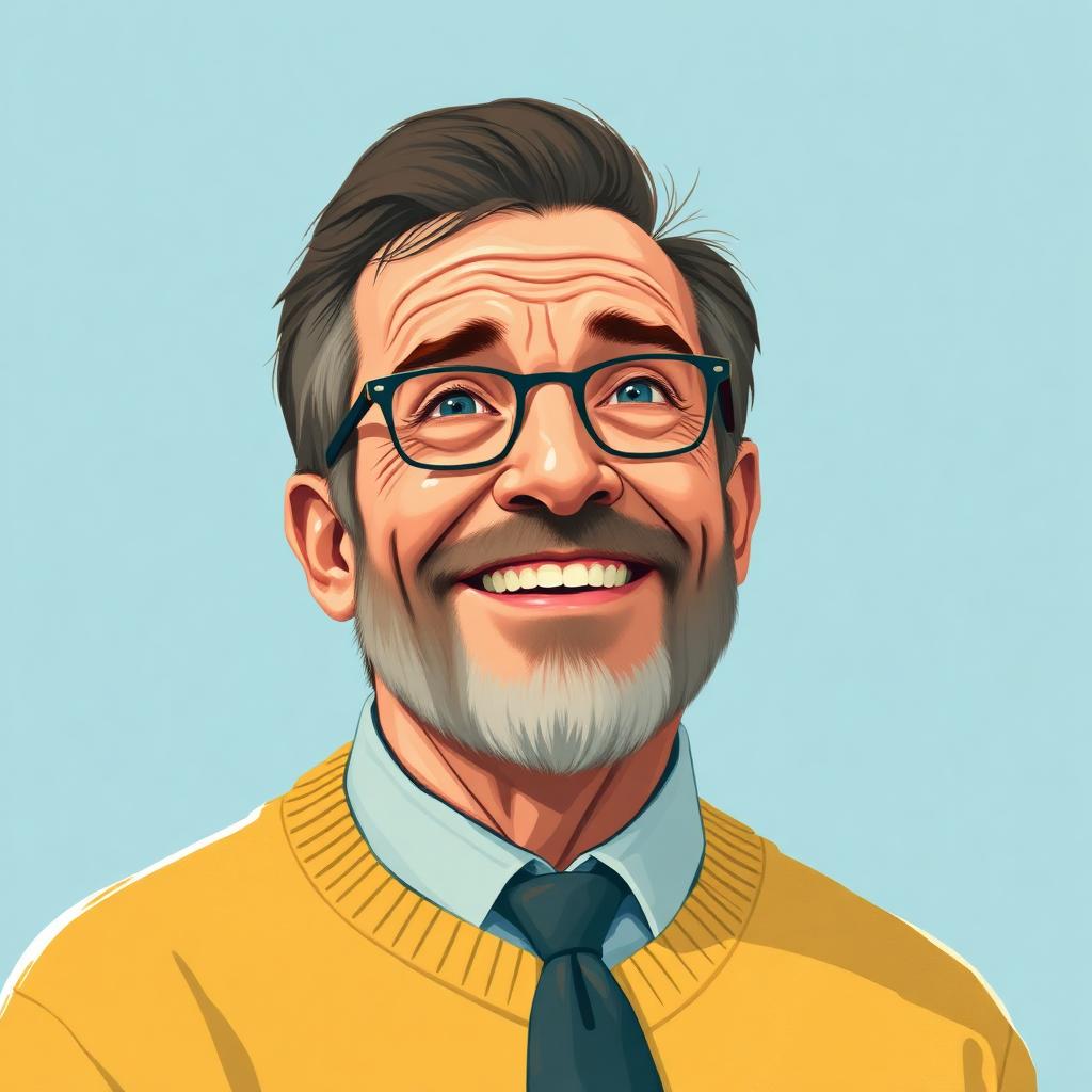 Stylized portrait inspired by John Keating