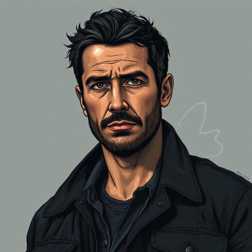 Stylized portrait inspired by John Wick