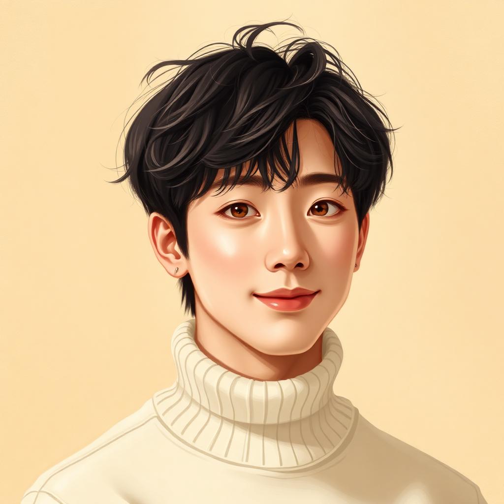 Stylized portrait inspired by Jungkook