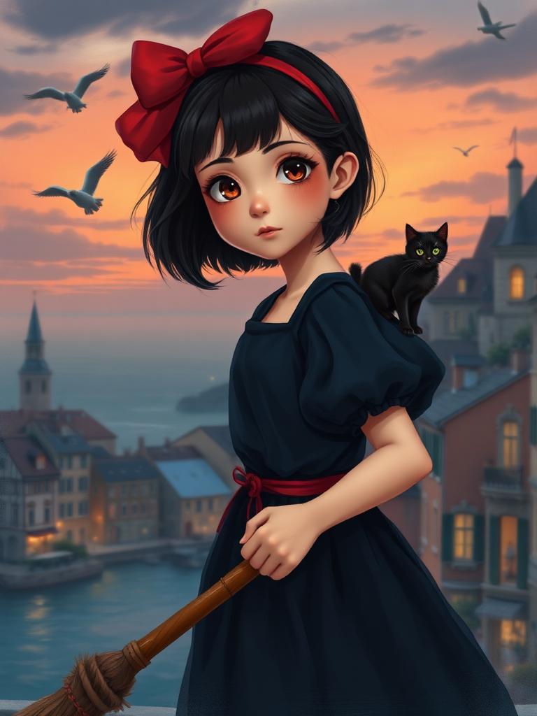 Stylized portrait inspired by Kiki