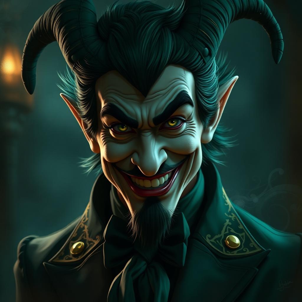 Stylized portrait inspired by Loki
