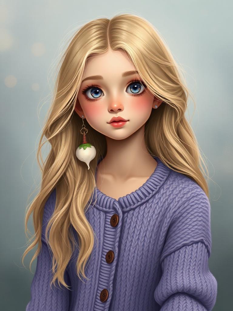 Stylized portrait inspired by Luna Lovegood
