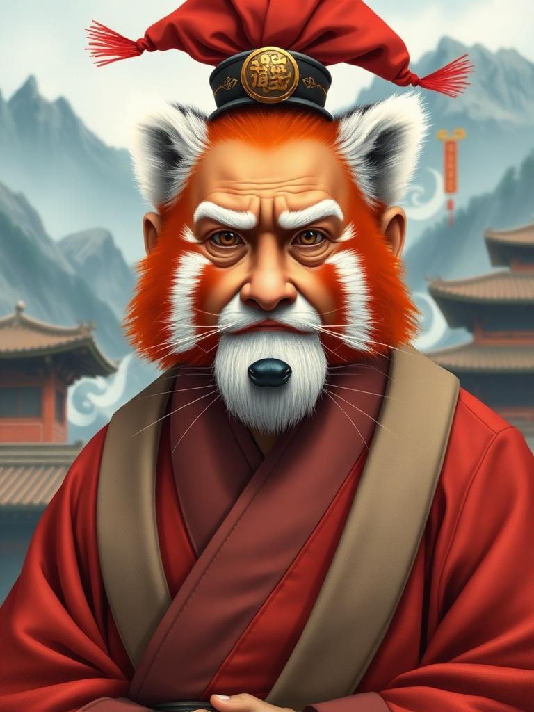 Stylized portrait inspired by Master Shifu