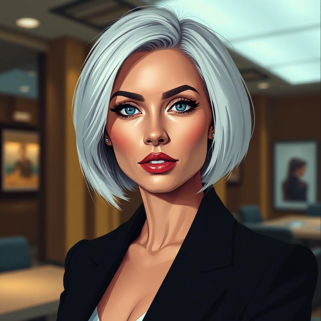Stylized portrait inspired by Miranda Priestly