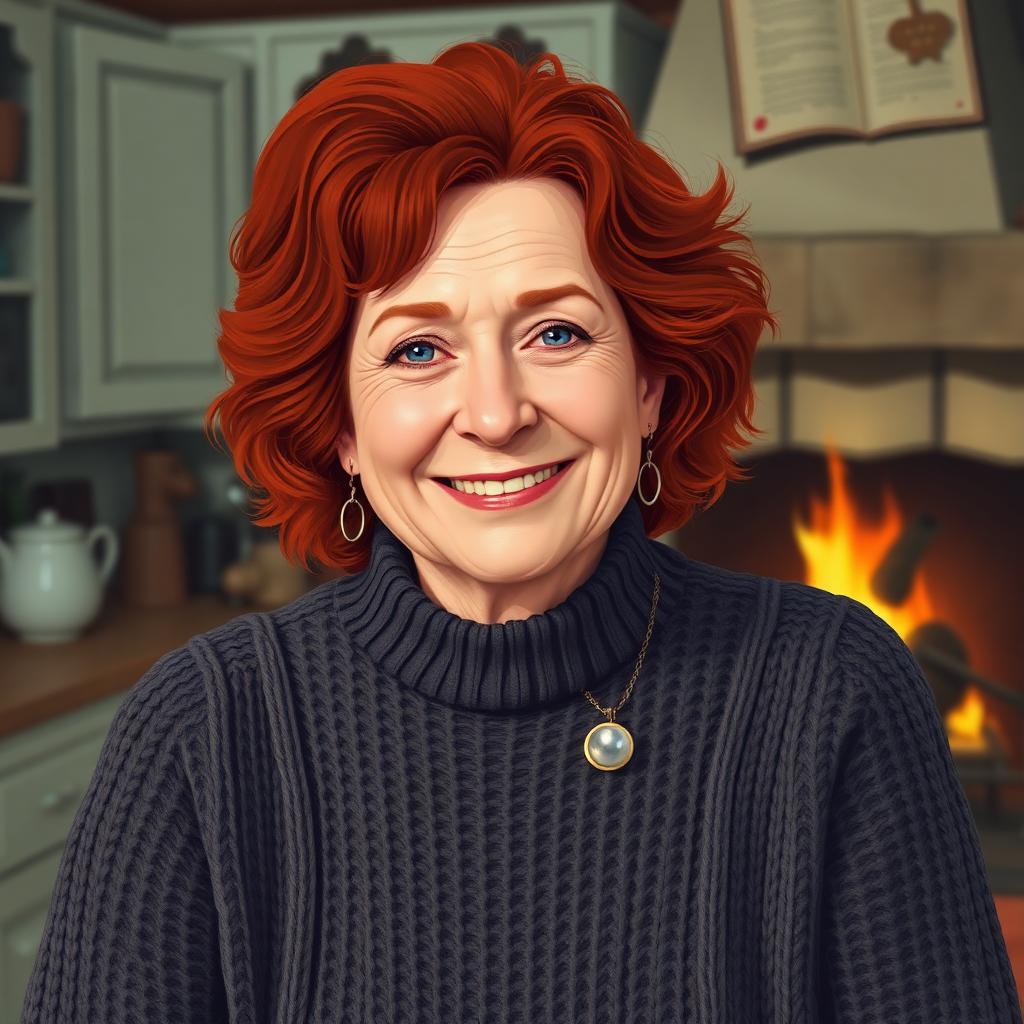 Stylized portrait inspired by Molly Weasley