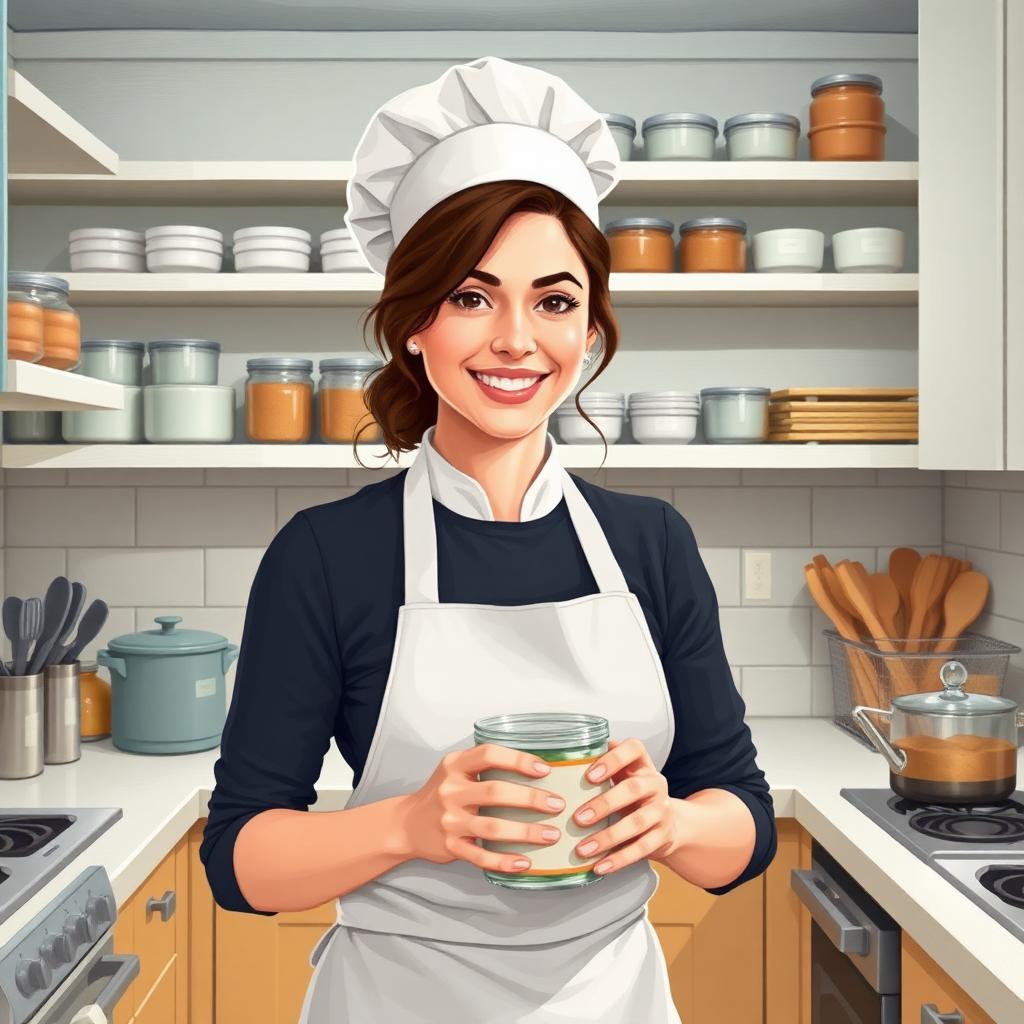 Stylized portrait inspired by Monica Geller