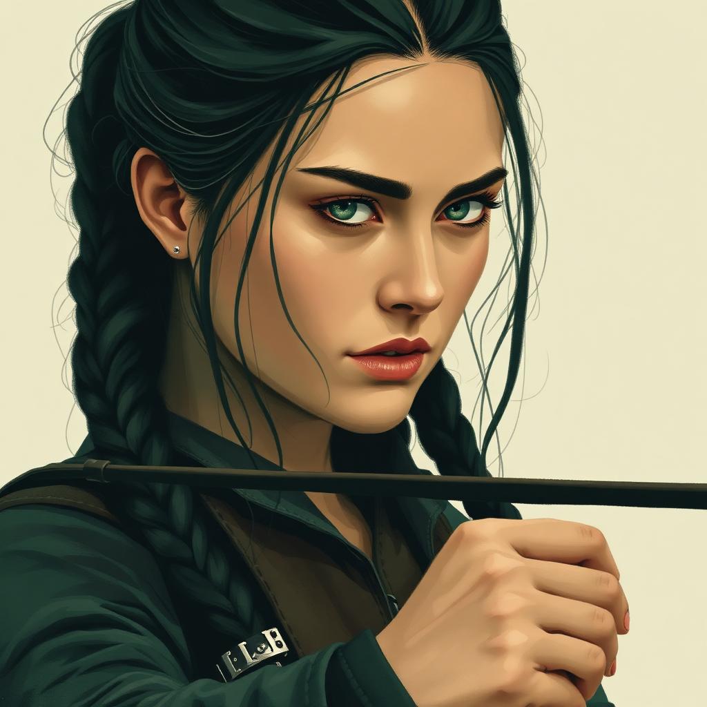 Stylized portrait inspired by Mulan