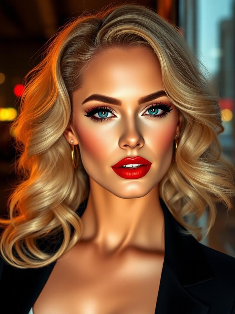 Stylized portrait inspired by Samantha Jones