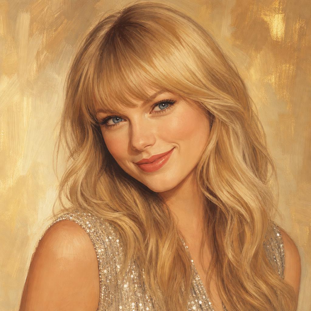 Stylized portrait inspired by Taylor Swift