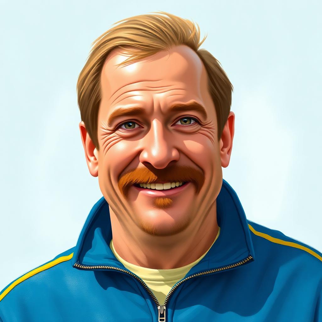 Stylized portrait inspired by Ted Lasso