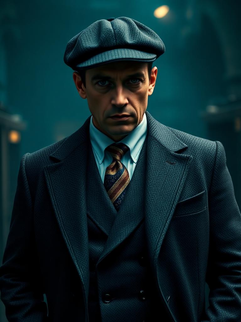 Stylized portrait inspired by Thomas Shelby