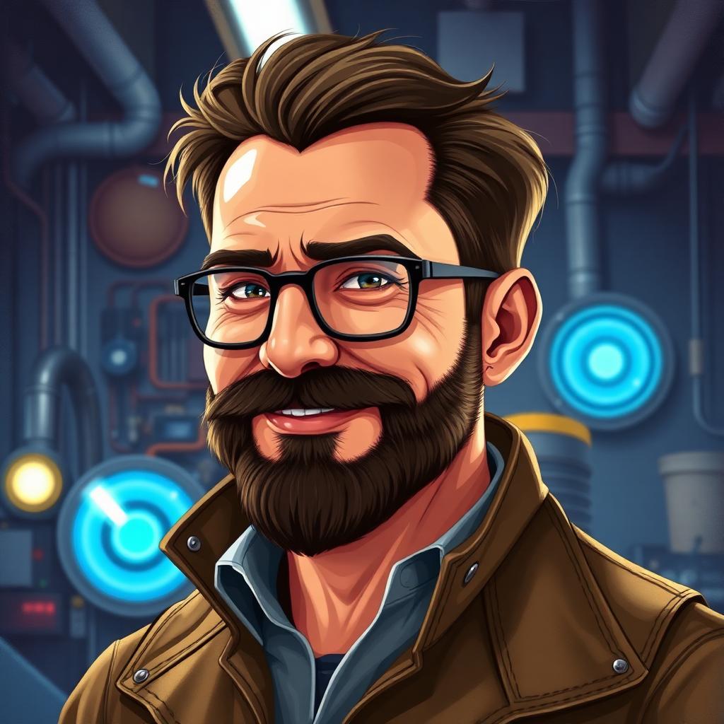Stylized portrait inspired by Tony Stark