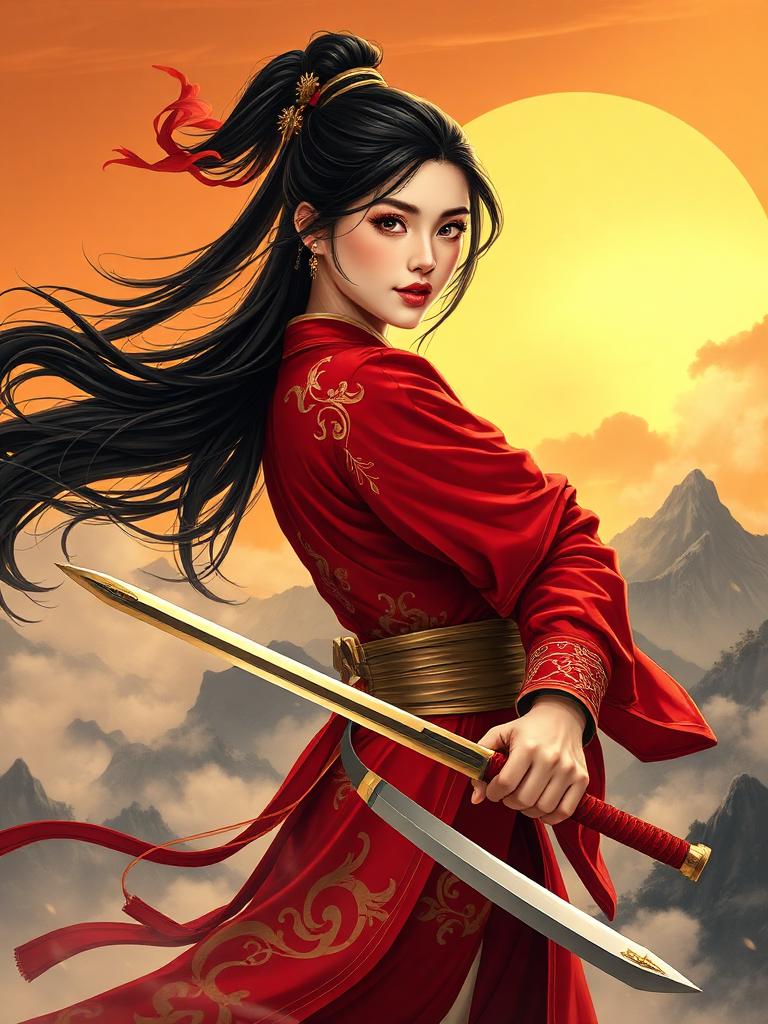 Stylized portrait inspired by Zhao Yao